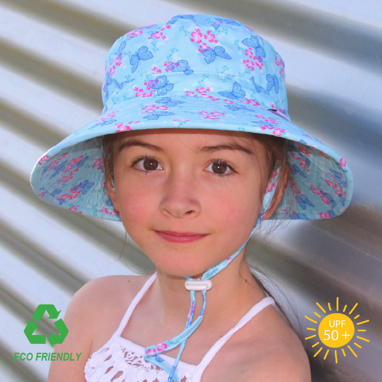 Kids Bucket Sun Hat - Butterfly