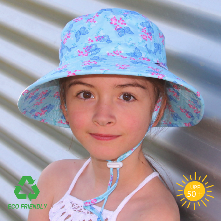 Kids Bucket Sun Hat - Butterfly - Factory Seconds