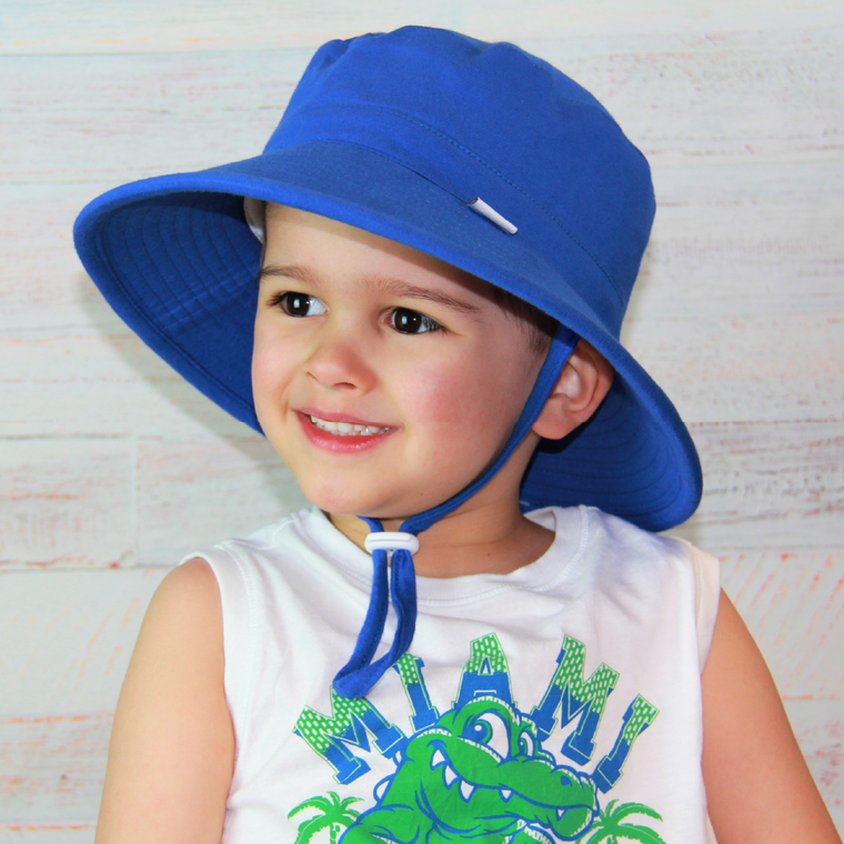 Cotton Kids Bucket Sun Hat - Blue