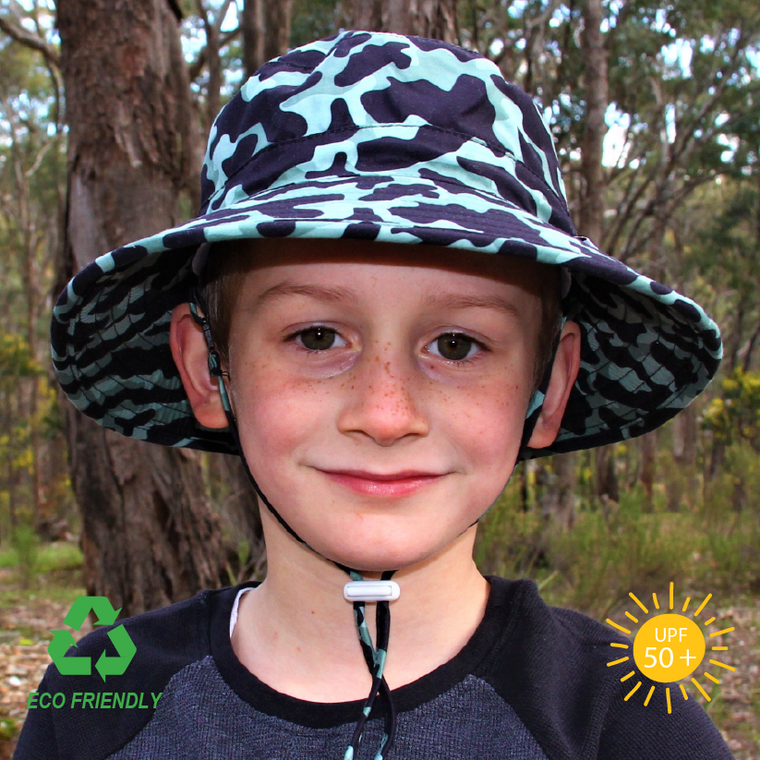 Kids Bucket Sun Hat - Camo