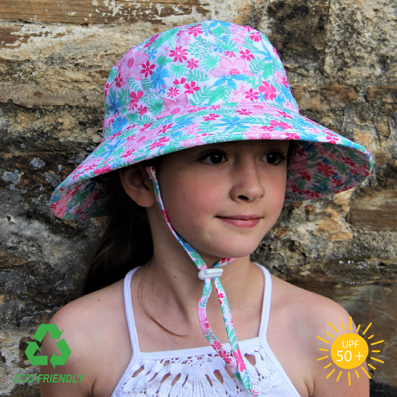 Kids Bucket Sun Hat - Floral