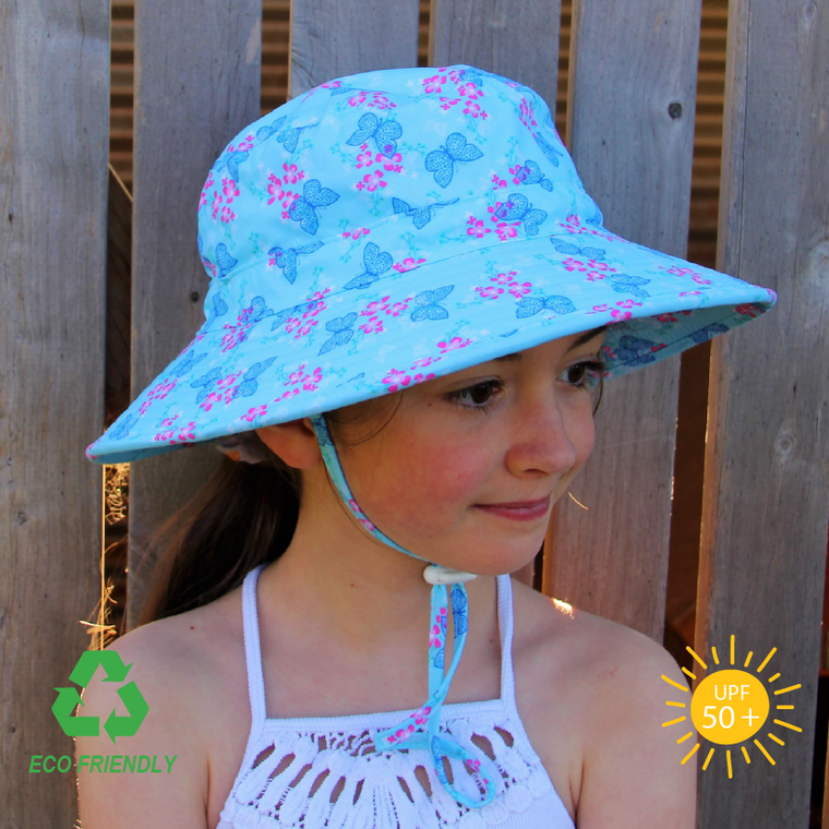 Kids Bucket Sun Hat - Butterfly